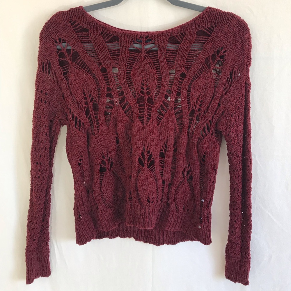 AE burgundy sweater